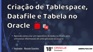 Criação de Tablespace, Datafile e Tabela no Banco de dados Oracle