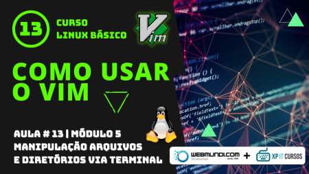 Como usar o Vim Linux – Básico – Editor de texto via Terminal – Aula 13 – Módulo 5
