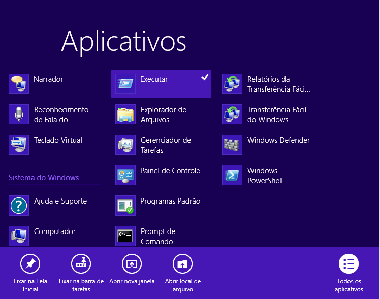 Como utilizar Run Commands no Windows 8