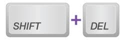 Shift + Delete - 10 teclas de atalho mais úteis do windows
