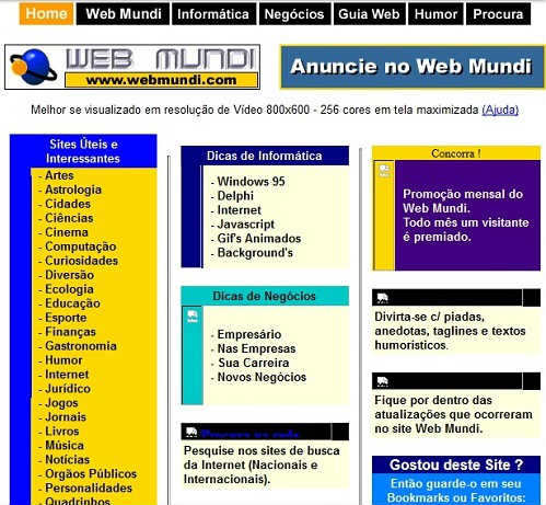 Web Mundi completa 17 Anos